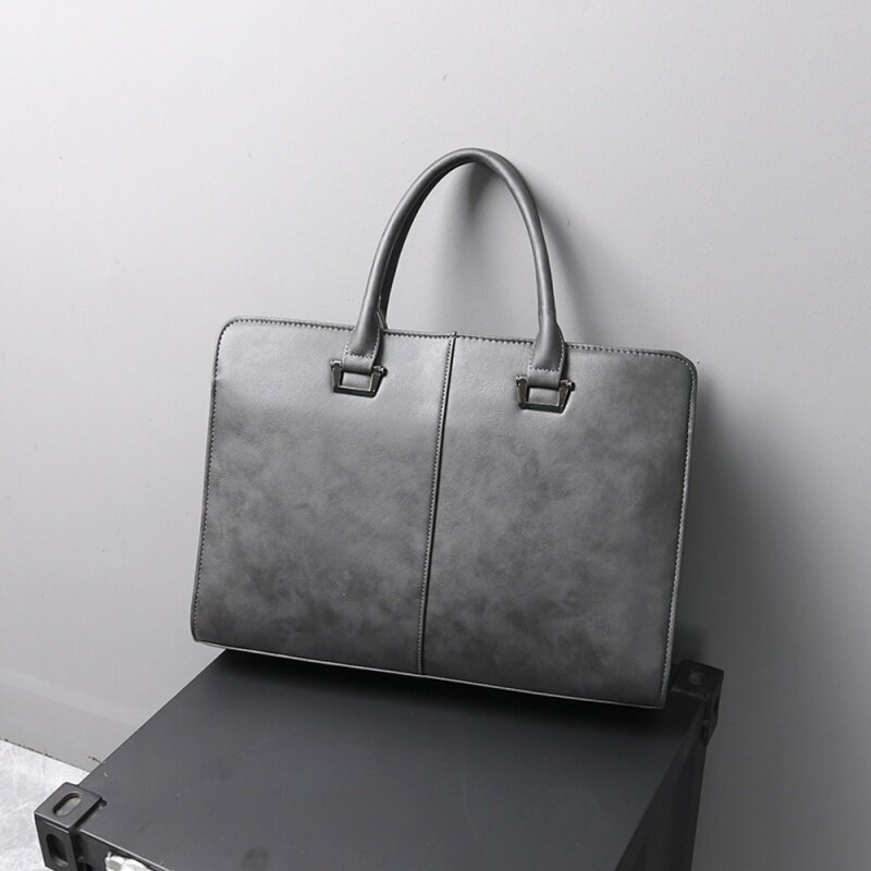 Роскошный мягкий кожаный мужской портфель в стиле ретро, новые модные сумки, мужская деловая сумка через плечо, Классические Офисные сумки для ноутбука