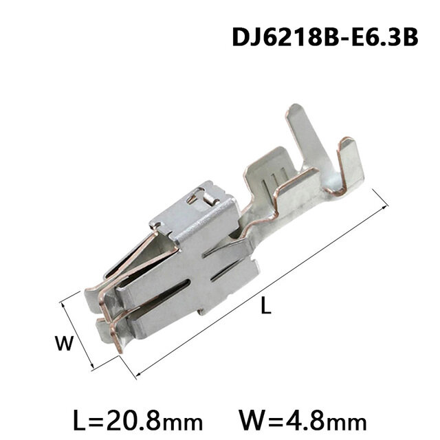 20 pcs 6.3mm series automotive car splices wire terminal 926965-1 Non-insulated female Crimp terminals DJ6218B-E6.3B