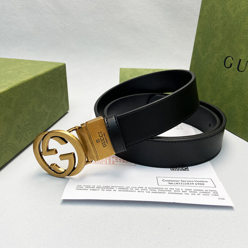 حزام جلد مع صندوق للرجال والنساء ، مشبك أسود رفيع ، حزام خصر ، موضة جديدة ، L151 ، 144