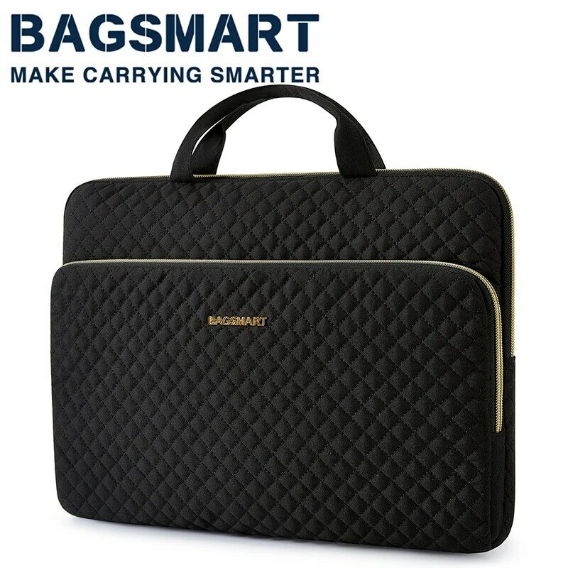 Laptop Tas Voor Vrouwen Sleeve Case Bagsmart Computer Handtas 13.3 14 15.6 Inch Aktetassen Notebook Tas Voor Macbook Air Pro 13 14