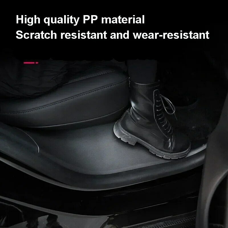 For Tesla Model Y 2023 Rear Door Sill Protective Pad Cover ABS Auto Anti Kick Mat Protective Wear-resistant Pad Car Accessories
