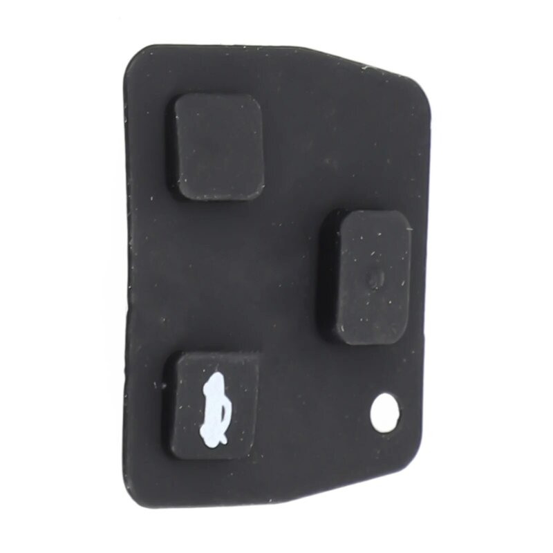 Remote Key Pad de borracha preta, 3 botões, chave do carro, reparo Fob, interruptor, substituição para Toyota, 1pc