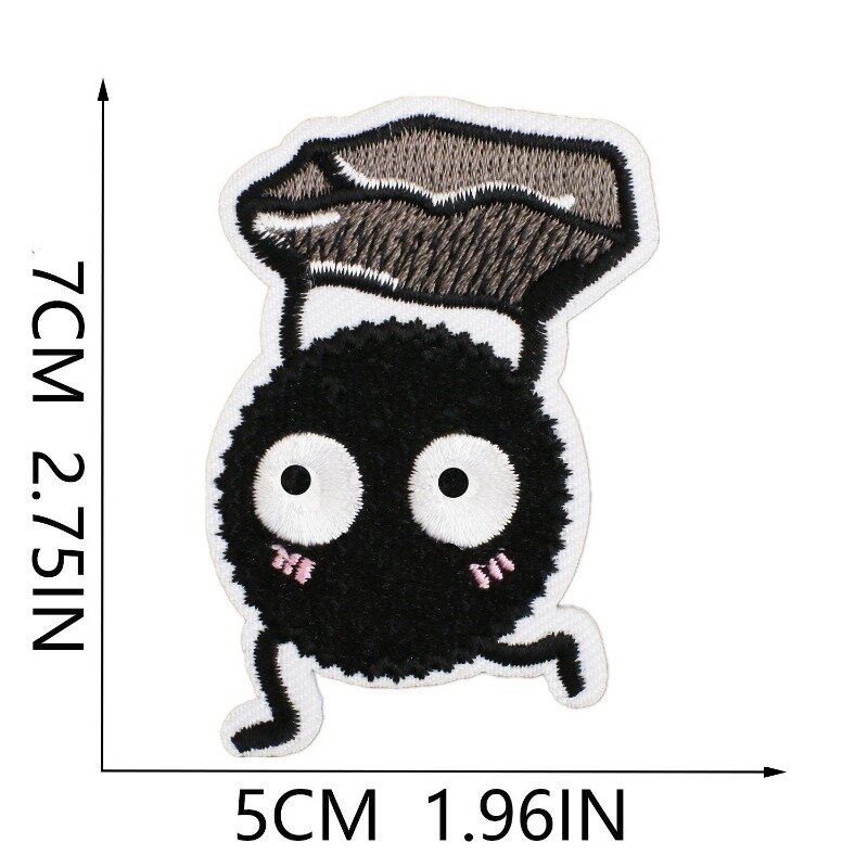 Patch bordir kartun Ghost Monster Iron on stiker kain DIY pakaian tas topi aksesoris untuk anak laki-laki perempuan hadiah pesta