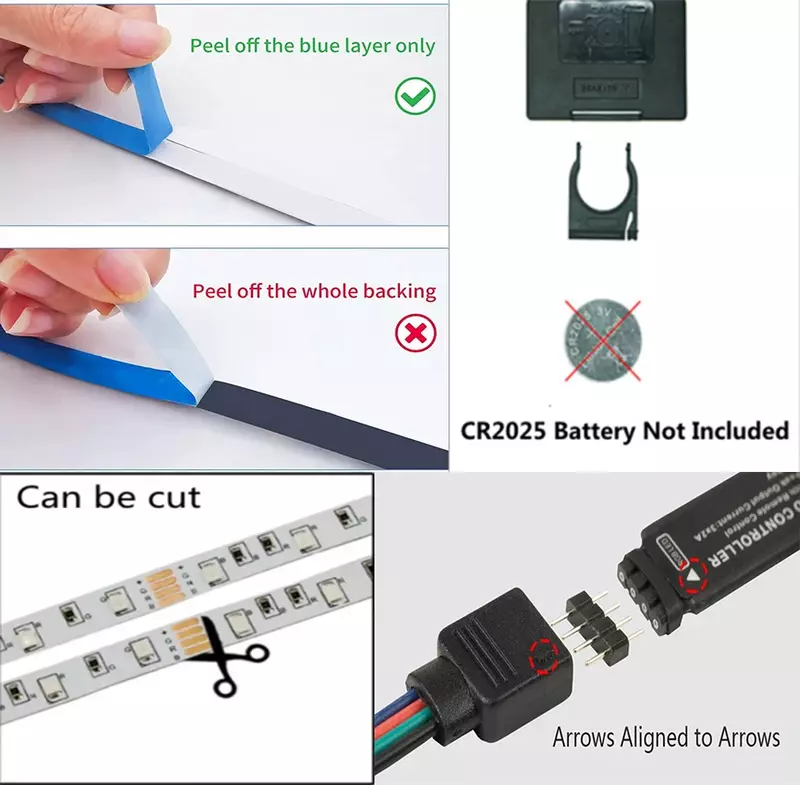USB LED Strip Lights para Decoração de Quarto, RGB, 5050, Bluetooth, Controle APP, Luces, Lâmpada de Diodo Flexível, Fita, 1-30m