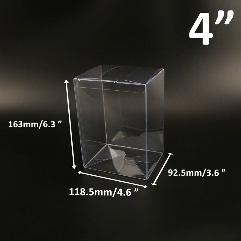 Étui de protection transparent en plastique l'horloge, boîte de protection de stockage, collection Funko Pop Series, 1PC, 4 "à la main