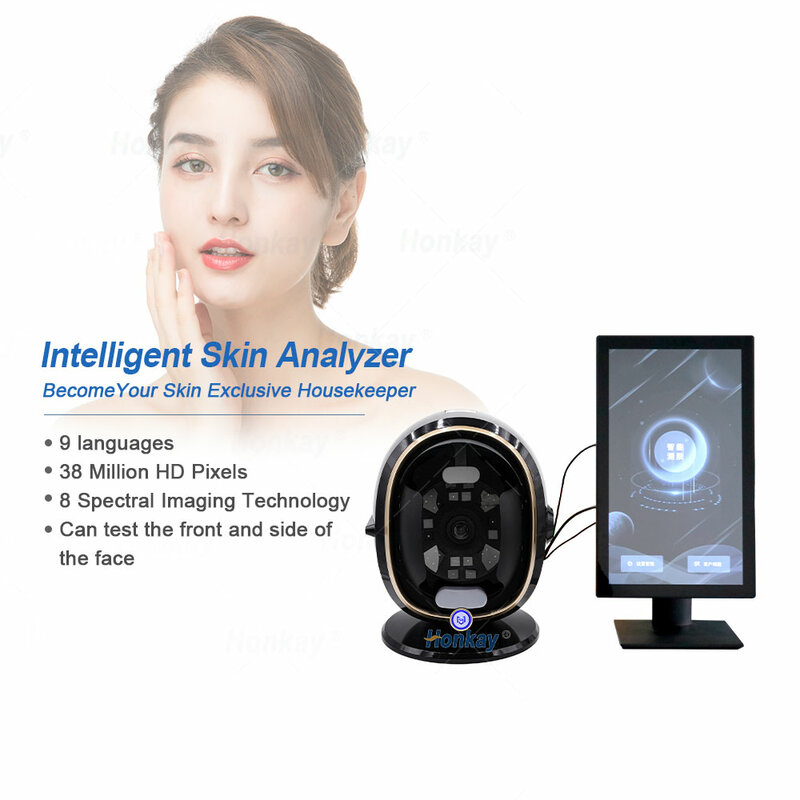 Analizador de piel inteligente IA, máquina de Scnner Facial con pantalla de 13,3 pulgadas, espejo mágico 3D, Imagen Digital, dispositivo de belleza de análisis Facial