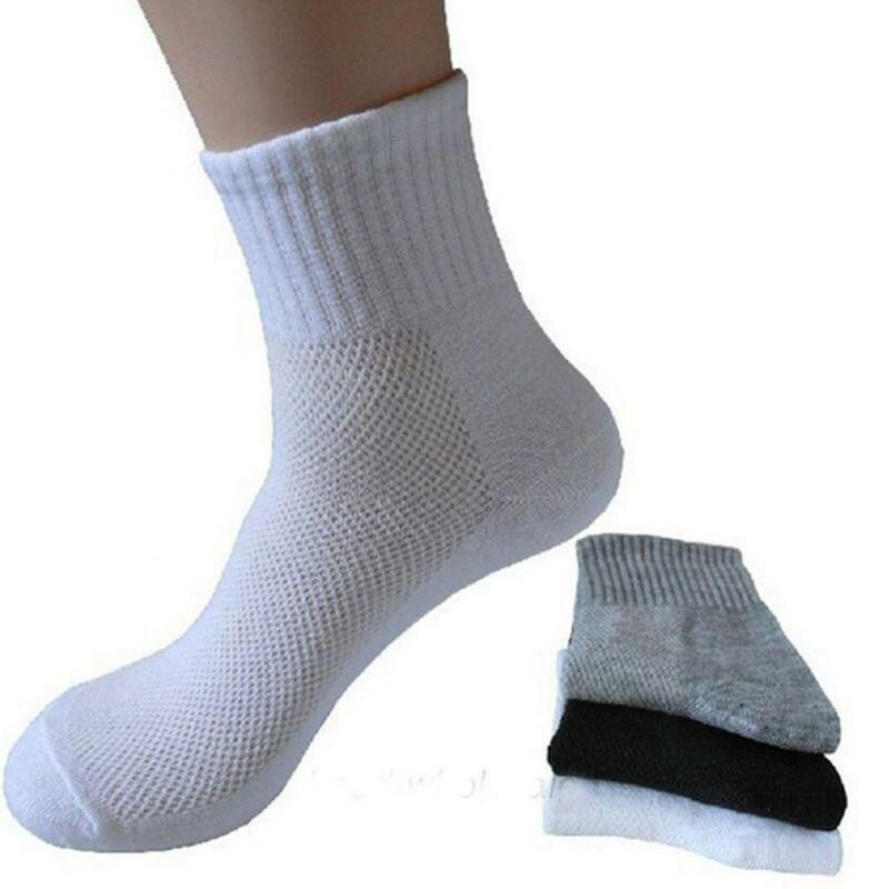Calcetines de malla de algodón suave para hombre, medias deportivas atléticas, informales, para gimnasio, 1 par