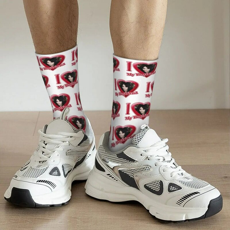 Fashion Johnnie Guilbert Is My Boyfriend Basketball Socks Polyester Crew Socks for Women Men Breathable