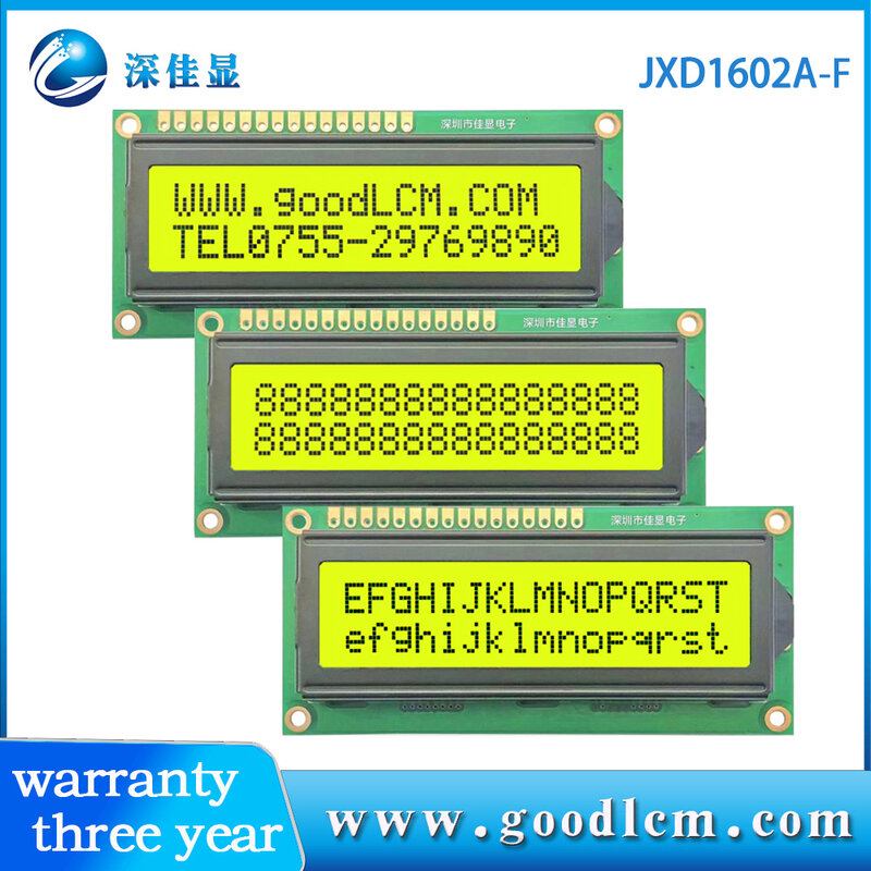 1602a-f 2x16 lcd display 16x02 i2c LCD module hd44780 drive Multiple mode colors are available 5.0V or 3.3V power supply
