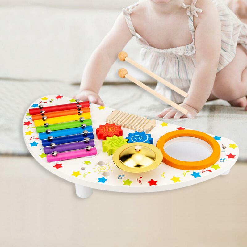 Цветной деревянный ксилофон, перкуссионный инструмент, игрушки с мальчиками, детская музыкальная игрушка для девочек, мальчиков, детей, раньше