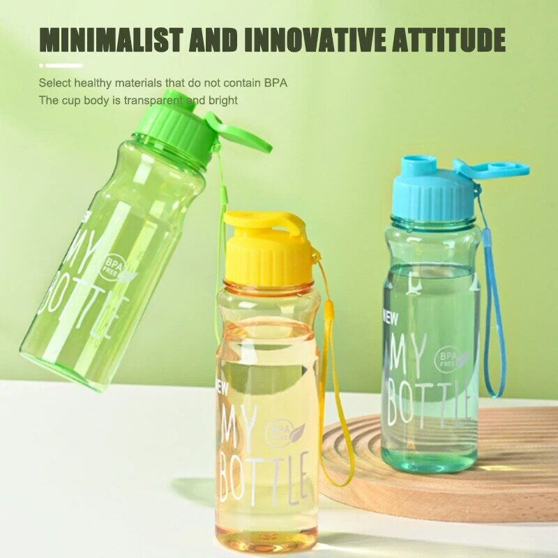 Large Capacity Sports Water Cup, Colored Transparent Pet Flip Over Cold Water Cup, Space Water Bottle, Plastic Water Cup