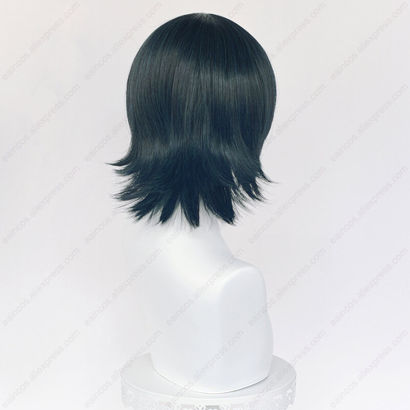 Peluca de Cosplay de Anime Himeno de 35cm, pelucas cortas de colores mezclados, pelo sintético resistente al calor para Halloween