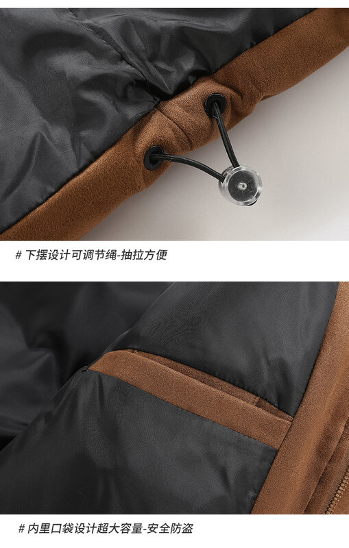 Winter Men's Jacket Stand Collar Loose Windproof High-quality Cotton Jacket High Street Fashionable Hip-hop Men's Clothing