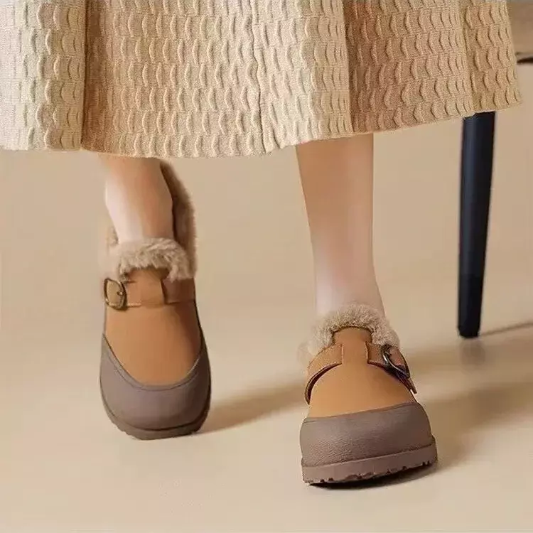 女性の冬の足首のブーツ,暖かくて厚い靴,滑り止め,ぬいぐるみ,靴ひも,綿,厚底ブーツ,2022