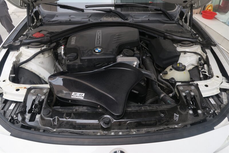 EDDYSTAR 자동차 공기 필터, 탄소 섬유 고유량 자동차 냉기 흡입 필터, BMW 3 시리즈용, 공장 맞춤형
