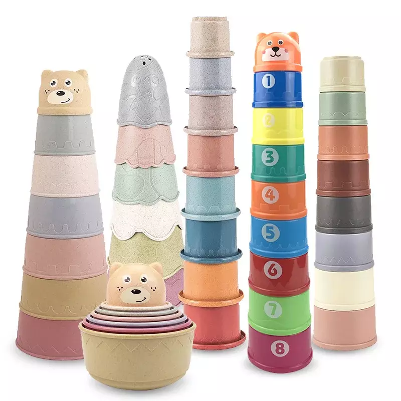 Baby Stacking Cup Toys Baby Early Educational Toy Nesting Cup Toy Baby Bath Toy Best Montessori Toy Gift for 6 Month+ Boys&Girls
