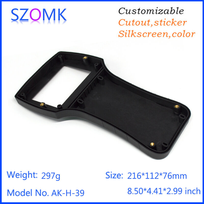 SZOMK 1 Piece 216*112*76mm Plastic handheld enclosure electronics project box black plastic control housing box