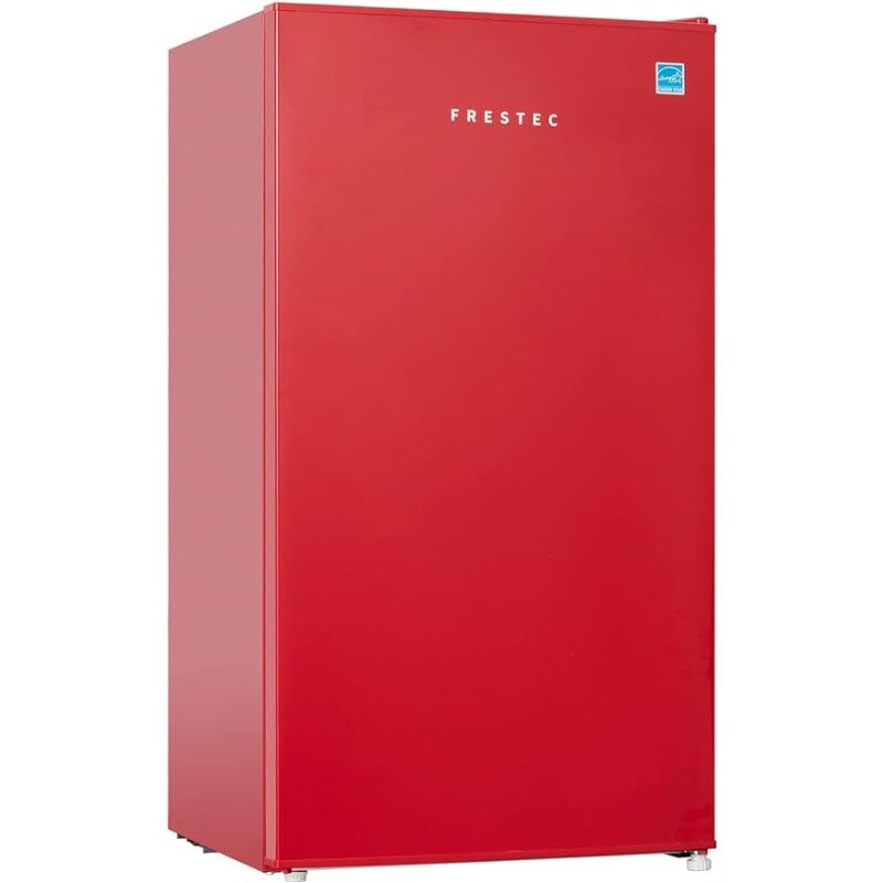 Geladeira compacta pequena com freezer, mini refunicador, vermelho, FR 310 RED