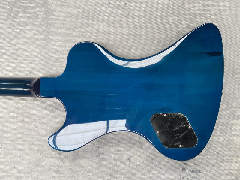 Big Blue Floral Folheado Guitarra, Have Gift $ on Logo, Corpo Mogno, Off the Shelf, Luz, Made in China, Frete Grátis