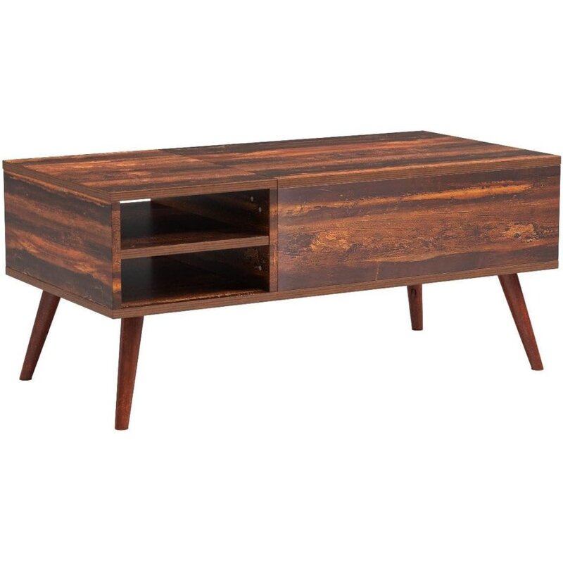 Lift Tischplatte Esstisch für zu Hause Wohnzimmer Holz Lift Top Couch tisch mit verstecktem Fach und verstellbarem Ablage fach