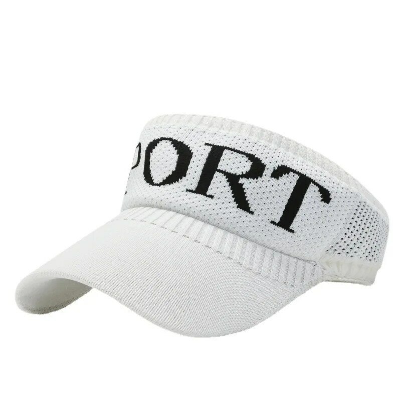 กระบังแสงคาดศีรษะปรับได้หมวกหมวกตีกอล์ฟสำหรับทั้งชายและหญิงหมวกถักเทนนิสป้องกันแสงแดดในฤดูร้อน