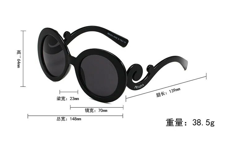 2024 Fashion Sunglasses Men Sun Glasses Women Metal Frame Black Lens Eyewear Driving Goggles UV400 B116