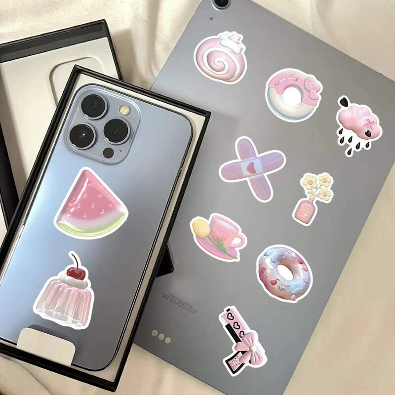 10/30/63pcs 3D Cartoon Kawaii Pink Dream Sticker Ins Style Cute decalcomanie per Planner Album fai da te Scrapbook Phone Laptop Fridge Toy