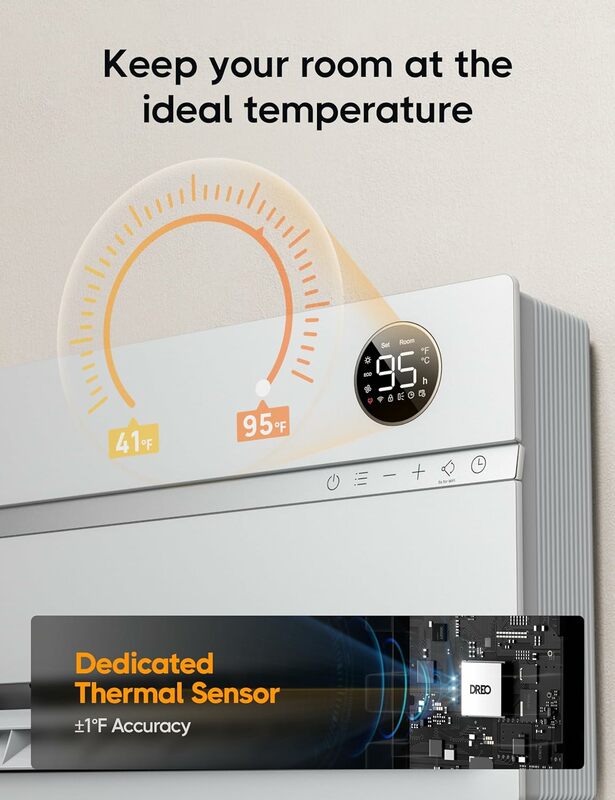 Calentador de pared inteligente para dormitorio, termostato ajustable, Control remoto, temporizador 24H, 1500W
