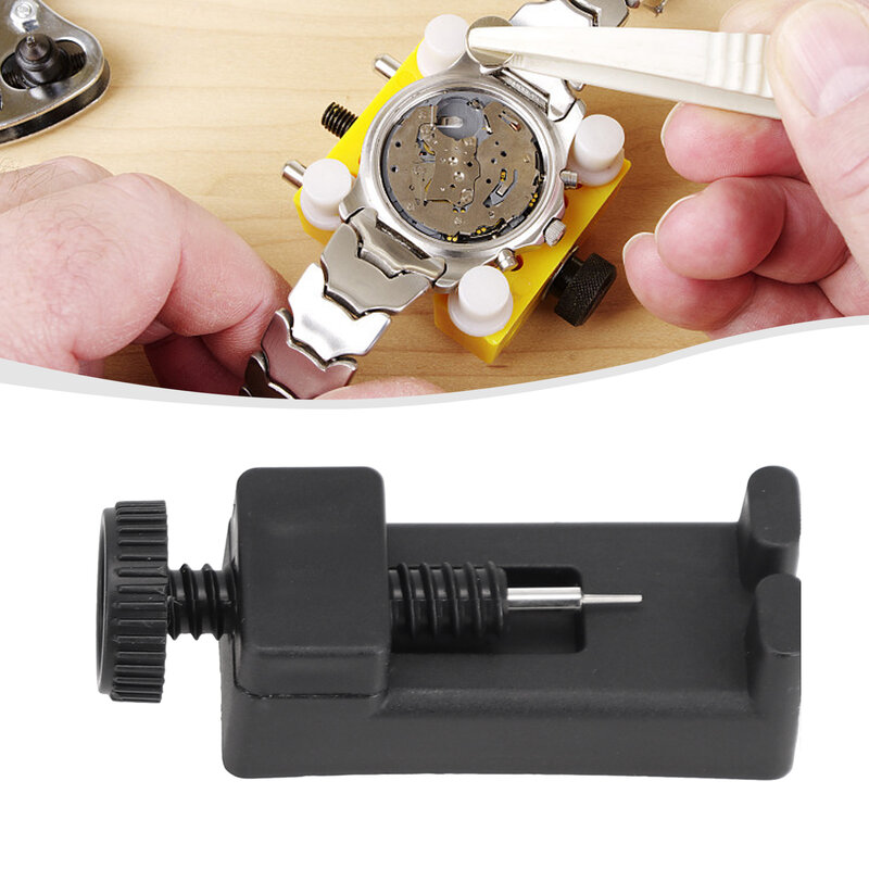 Watch Link Belt Remover Black/Silver Durable Hand Tools Home Mini Adjustable Band Link Opener Pin Remover Plastic+Metal Tools