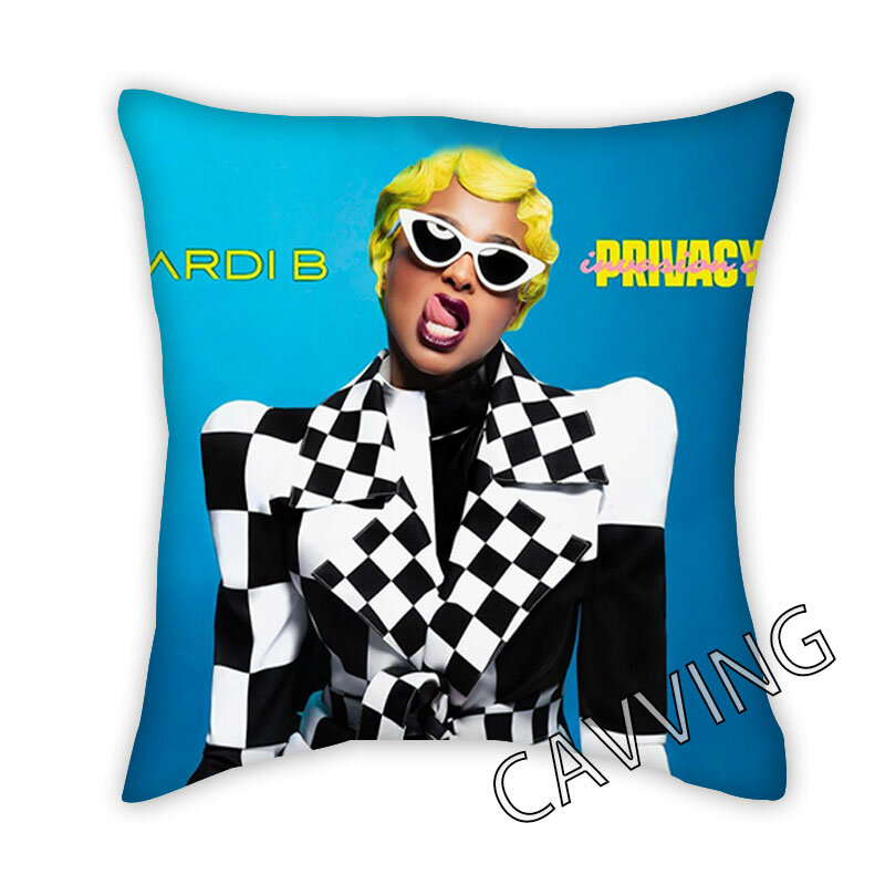 Cardi B  3D Printed Polyester Decorative Pillowcases Throw Pillow Cover Square Zipper Cases Fans Gifts Home Decor   Z01