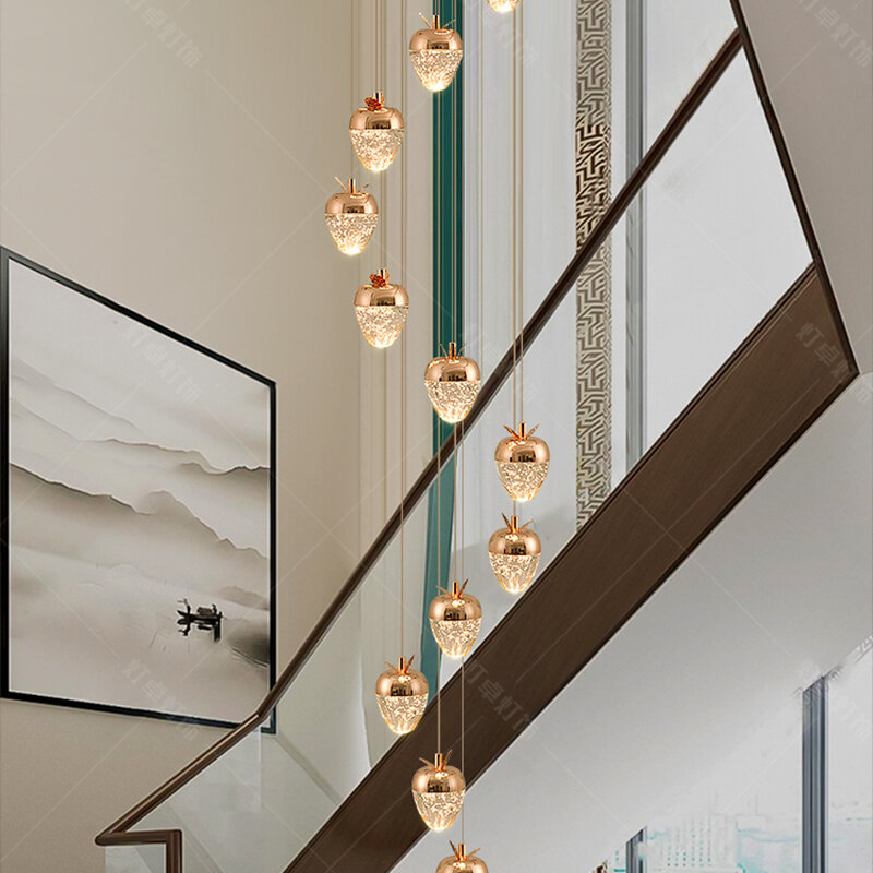 Modern home decoration crystal chandelier, stair Pendant lamp, living room Pendant lights, interior lighting