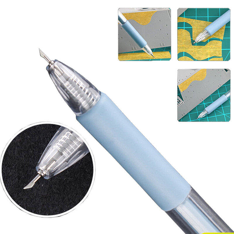 กระดาษกาวเทปตัดมีดปากกาพลาสติก DIY Hobby โรงเรียนเครื่องเขียนงานศิลปะทหารอาคารหัตถกรรมเครื่องมือ