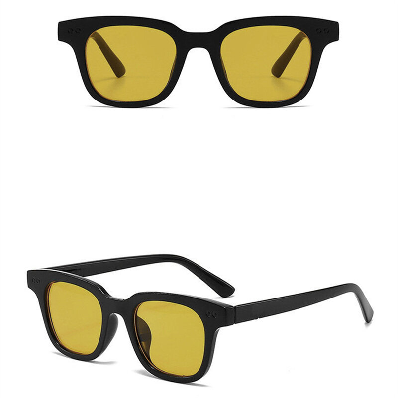 2024 Nieuwe Vintage Vierkante Zonnebril Mannen Vrouwen Oversized Zonnebril Retro Zwart Luxe Tinten Uv400 Voor Reizen Rijden