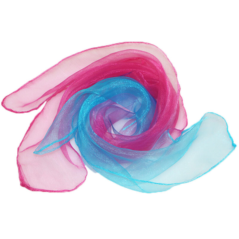 1 szt. Stopniowany kolorowy taniec żonglerka szalik taniec praktyczne szalik z gazy szyfonowe magiczne sztuczki rekwizyty na występy 16 kolorów