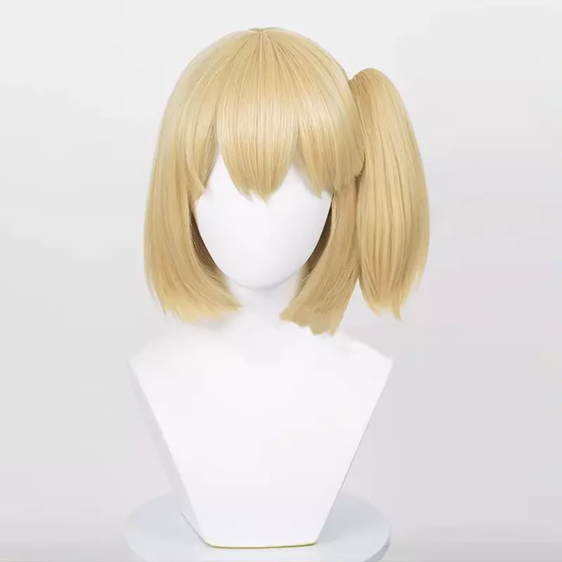 RANYU damskie peruki syntetyczne krótkie proste blond Anime Cosplay włosy peruka żaroodporne na codzienną imprezę