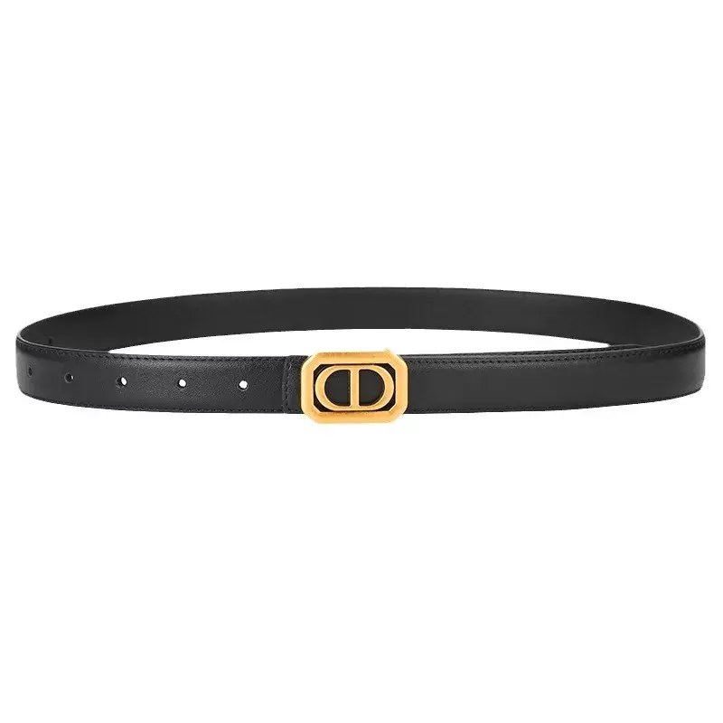 Factory Direct Supply of New Cow Leather Belt CD Belt Ladies Simple Fashion Cow Leather Belt Womens Luxury Designer Clothes