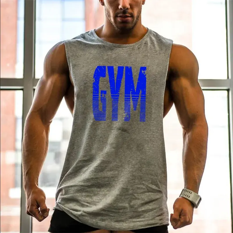 Brand Workout Running Gym Casual Mens canotta Muscle senza maniche abbigliamento sportivo Cool Printed Fashion Fitness canottiere