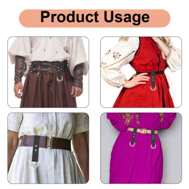 Halloween Cosplay Medieval Skirt Hikes for Female Vintage Knight Costume Waiststrap Accessories Stage Costume Skirt Clip