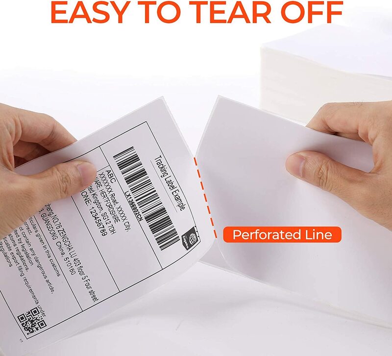 Paquete de etiquetas térmicas de 4x6, etiquetas adhesivas de grado comercial, envío directo, 500 unidades