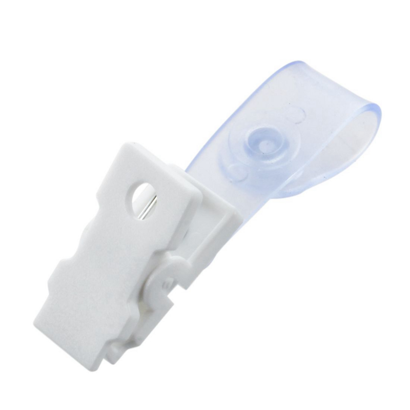 100 pezzi di plastica carta d'identità porta targhetta porta Badge Clip per cinturino bianco trasparente