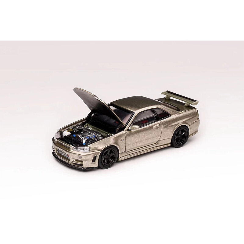 Prevendita MH 1:64 SKYLINE GTR R34 Z TUNE open Hood Diecast Diorama collezione di modelli di auto giocattoli in miniatura MOTORHELIX