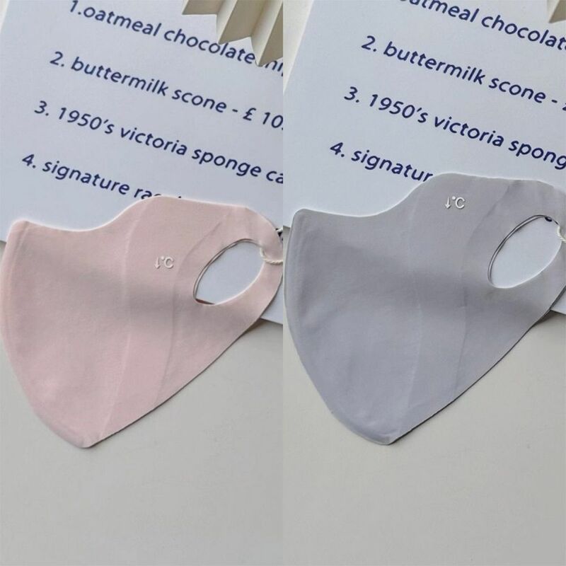 Wielokolorowa maska odporna na promieniowanie ultrafioletowe cienka maska sportowa 3D oddychająca lodowy jedwab maska przeciwsłoneczna