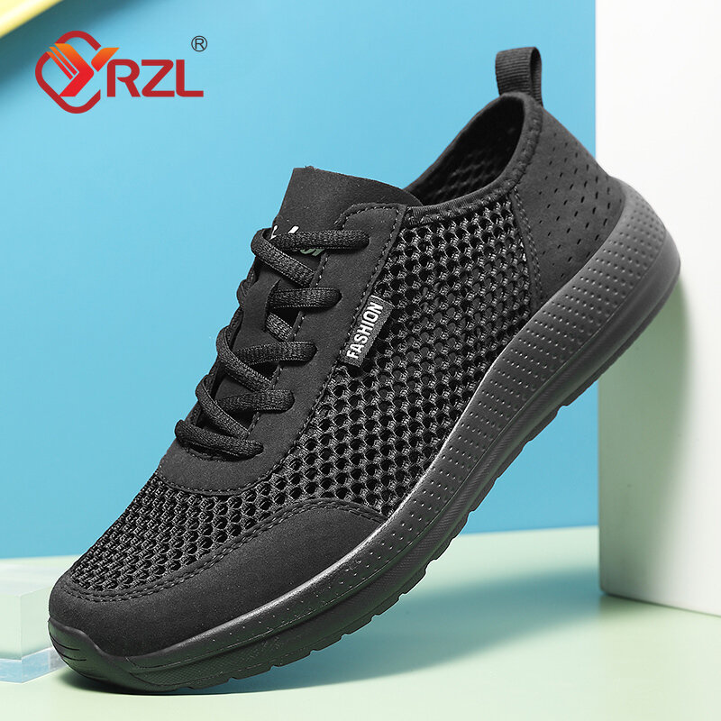 YRZL 남성용 통기성 야외 캐주얼 신발, 편안한 걷기 운동화 테니스 신발, 하이 퀄리티 여름 운동화, 2024