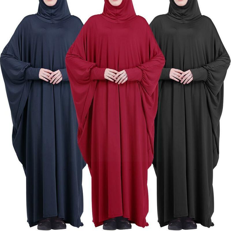 Ramadan Muslim Ein Stück Gebet Hijab Kleid Bekleidungs Voll Kapuze Jilbab Frauen Abdeckung Jilbab Niqab Islam Dubai Modest Abaya
