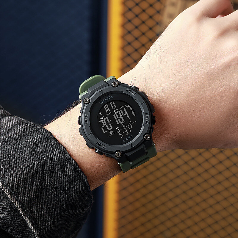 Cyfrowy męskie zegarki na rękę chronograf świecący na co dzień wodoodporny sportowe zegarki na rękę elektroniczny zegar męski zegarek wojskowy