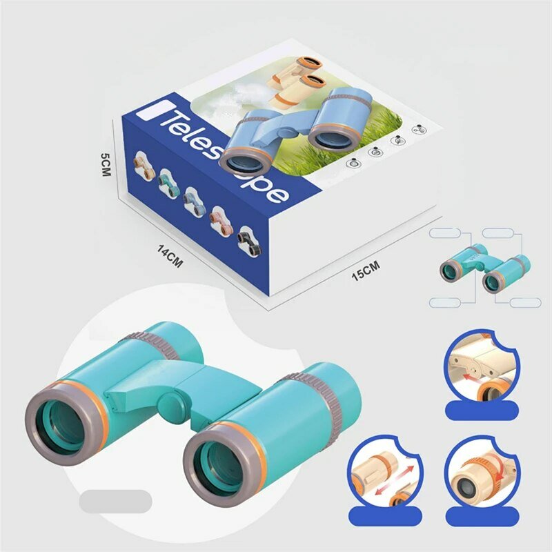Binoculares Hd desmontables empalmados Mono-prismáticos Convert 10x Focus para niños, exploración al aire libre, educación científica, juguetes de Física