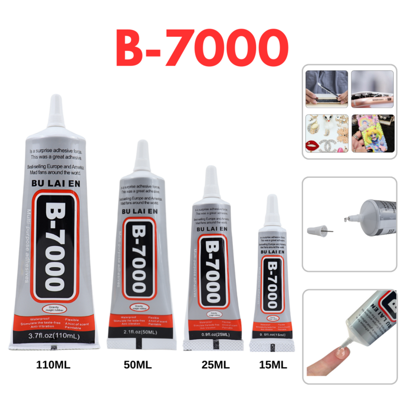 15/25/50/110ML Clear Soft When Drying Contact Phone Repair Glue Universal Glass Plastic DIY Adhesive With Precision Applicator