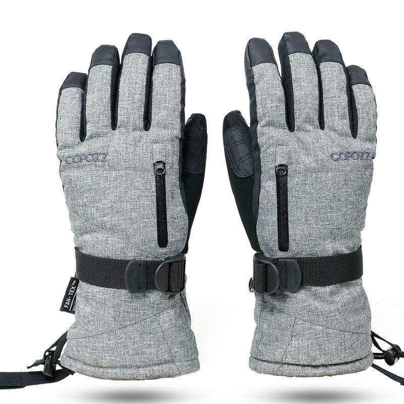 Rękawice narciarskie COPOZZ Unisex-rękawice snowboardowe 30 stopni rękawiczki do obsługiwania ekranów dotykowych skuter śnieżny wodoodporne termiczne rękawice na śnieg