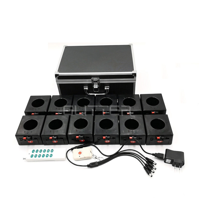 Rechargeable type remote control 12 channel stage equipment cold spark fountain system for wedding decoration