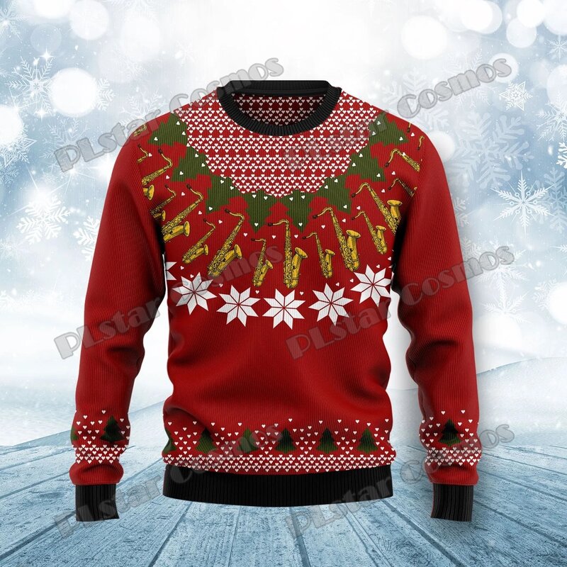 PLstar Cosmos wzór mandali z nadrukiem 3D moda męska brzydka zima świąteczny sweter Unisex dzianina casualowa sweter MYY22